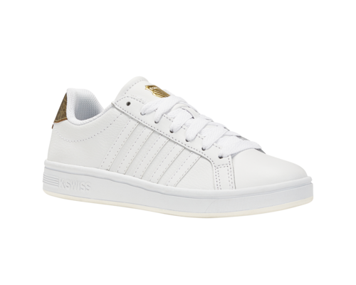 K-Swiss Women's Court Tiebreak White Gold Panther Shoes