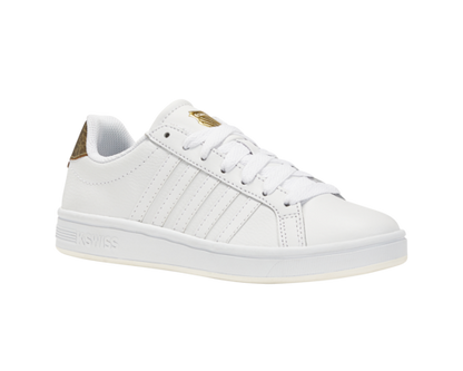 K-Swiss Women's Court Tiebreak White Gold Panther Shoes