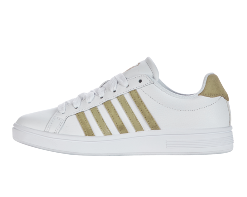 K-Swiss Women's Court Tiebreak White Cornstalk Metallic Shoes