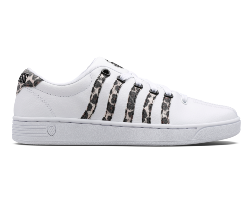 K-Swiss Women's Court Pro Curves White Metallic Leopard Shoes