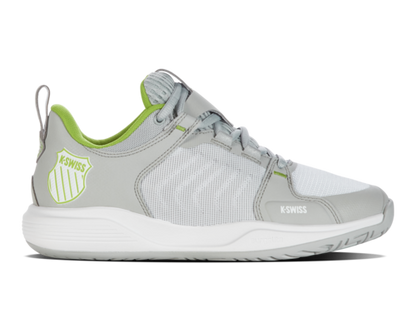 K-Swiss Women's Ultrashot Team Gray Violet White Lime Green Shoes