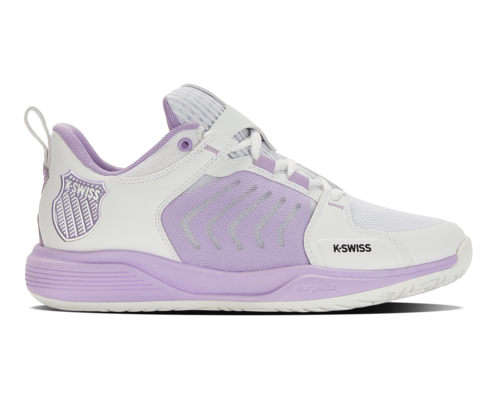 K-Swiss Women's Ultrashot Team White Purple Rose Moonless Night Shoes