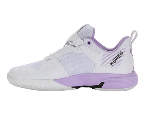 K-Swiss Women's Ultrashot Team White Purple Rose Moonless Night Shoes