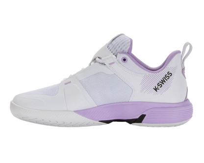 K-Swiss Women's Ultrashot Team White Purple Rose Moonless Night Shoes