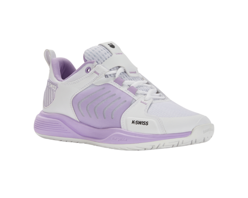 K-Swiss Women's Ultrashot Team White Purple Rose Moonless Night Shoes