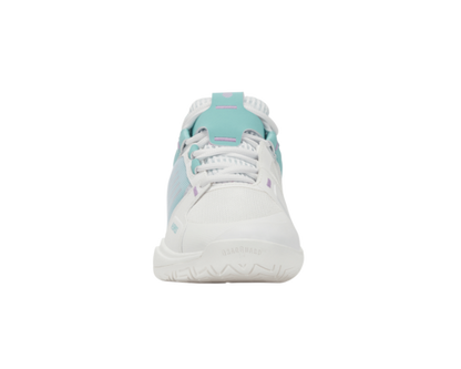 K-Swiss Women's Ultrashot Team Brilliant White Angel Blue Sheer Lilac Shoes