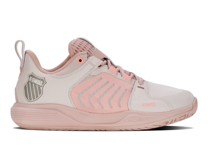 K-Swiss Women's Ultrashot Team Almost Mauve Sepia Rose Pale Neon Coral Shoes