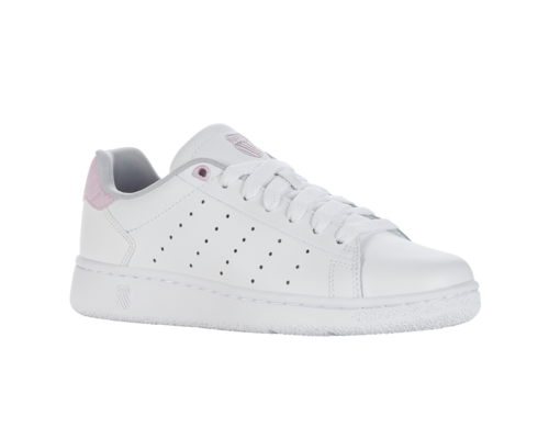 K-Swiss Women's Classic Pf White Lilac Snow Gray Violet Shoes