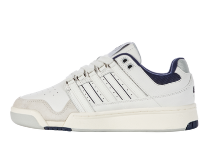 K-Swiss Women's Gstaad Gold Brilliant White Peacoat Gray Violet Shoes