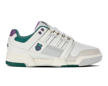 K-Swiss Women's Gstaad Gold Brilliant White Aventurine Sunset Purple Shoes