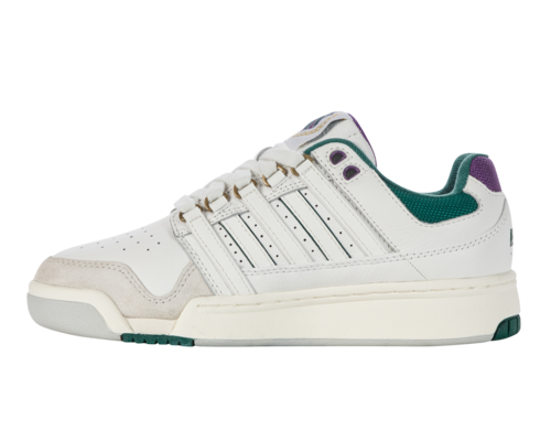 K-Swiss Women's Gstaad Gold Brilliant White Aventurine Sunset Purple Shoes