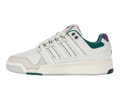 K-Swiss Women's Gstaad Gold Brilliant White Aventurine Sunset Purple Shoes