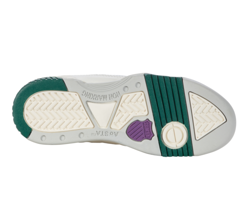 K-Swiss Women's Gstaad Gold Brilliant White Aventurine Sunset Purple Shoes