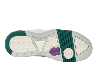 K-Swiss Women's Gstaad Gold Brilliant White Aventurine Sunset Purple Shoes