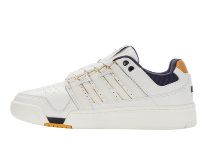 K-Swiss Women's Gstaad Gold Brilliant White Navy Honey Gold Shoes