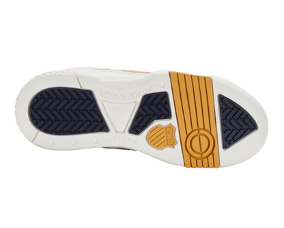 K-Swiss Women's Gstaad Gold Brilliant White Navy Honey Gold Shoes