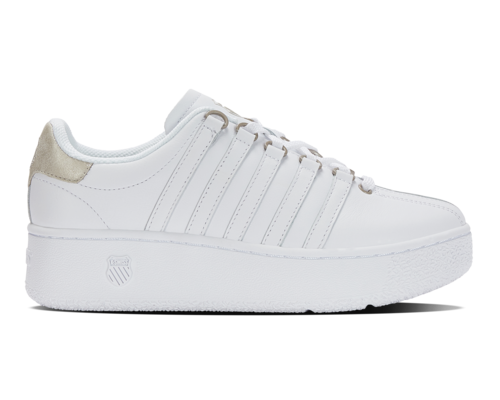 K-Swiss Women's Classic Vn Platform White Champagne Gold Shoes