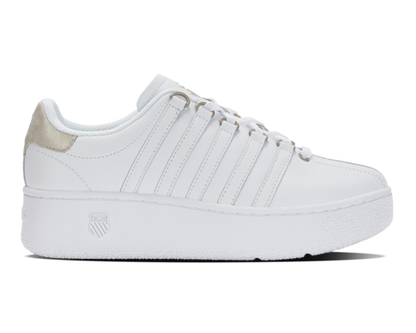 K-Swiss Women's Classic Vn Platform White Champagne Gold Shoes