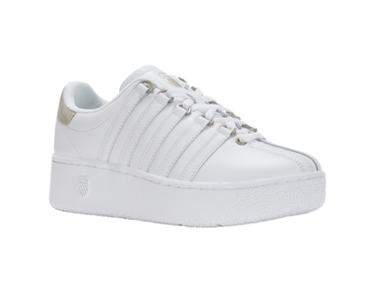 K-Swiss Women's Classic Vn Platform White Champagne Gold Shoes