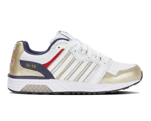 K-Swiss Women's Si-18 Rannell Usa Wht Gold Peacot Shoes