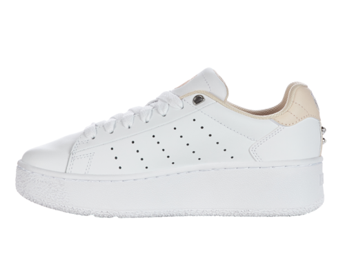 K-Swiss Women's Classic Pf Platform White Cream Tan Pearl Shoes