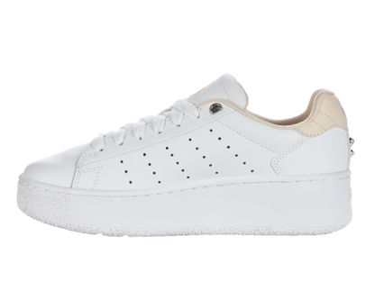 K-Swiss Women's Classic Pf Platform White Cream Tan Pearl Shoes