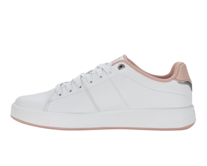 K-Swiss Women's Court Cameo Ii White Sepia Rose Silver Shoes