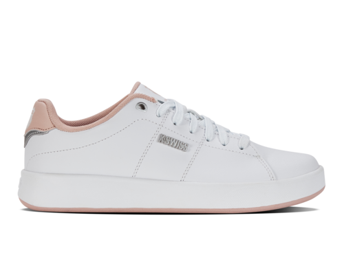 K-Swiss Women's Court Cameo Ii White Sepia Rose Silver Shoes