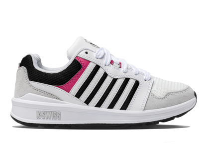 K-Swiss Women's Rival Trainer T White Black Fuschia Purple Shoes