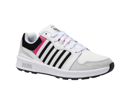 K-Swiss Women's Rival Trainer T White Black Fuschia Purple Shoes