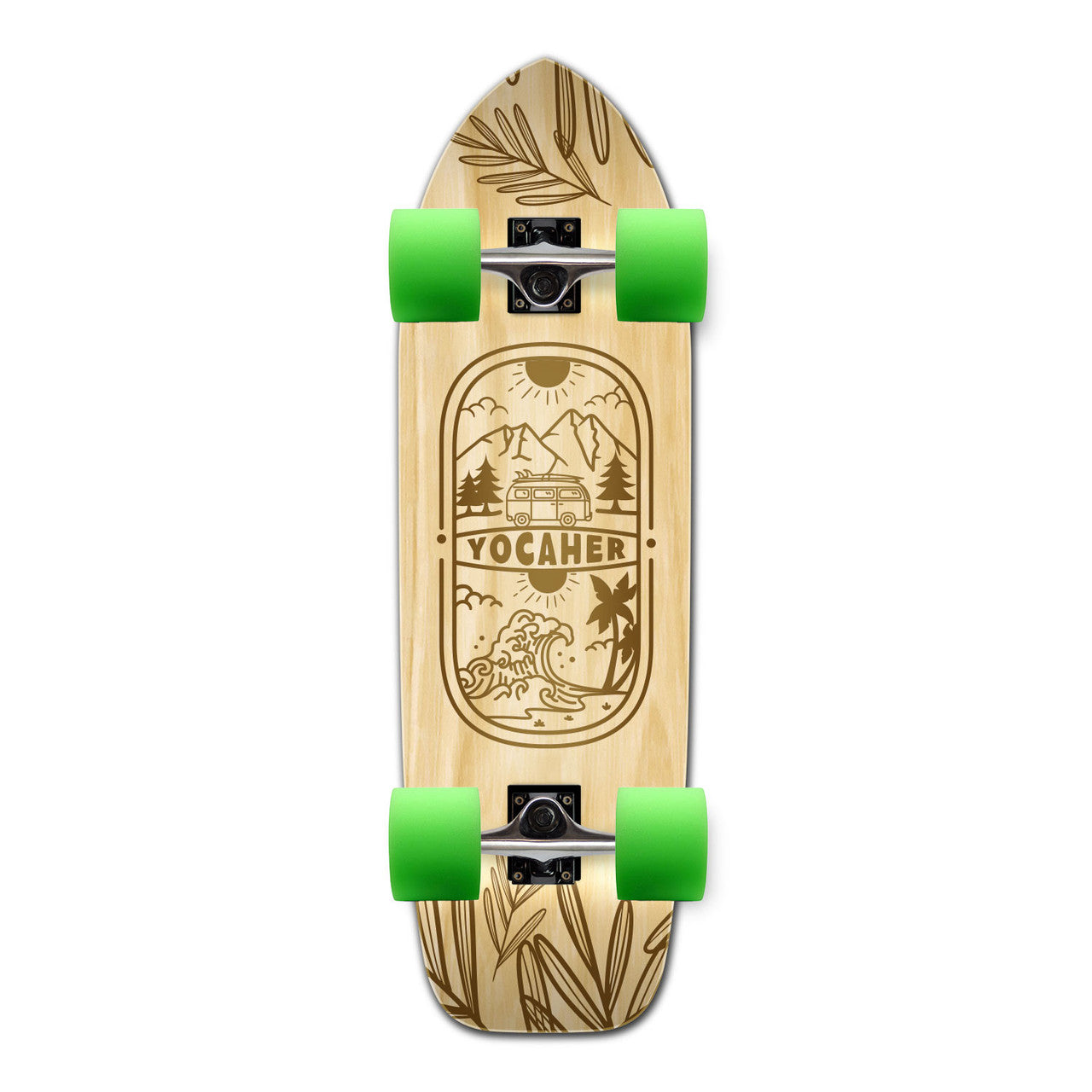 Yocaher Old School Longboard Complete - Adventure Natural