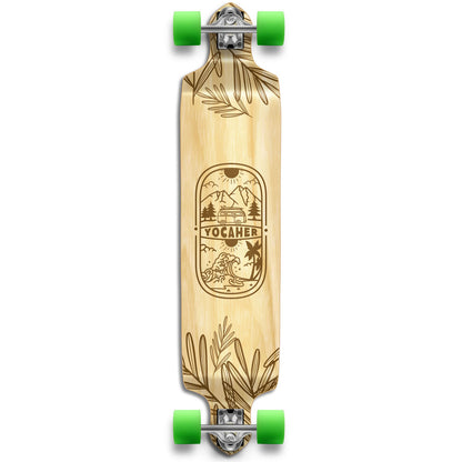 Yocaher Drop Down Longboard Complete - Adventure Natural