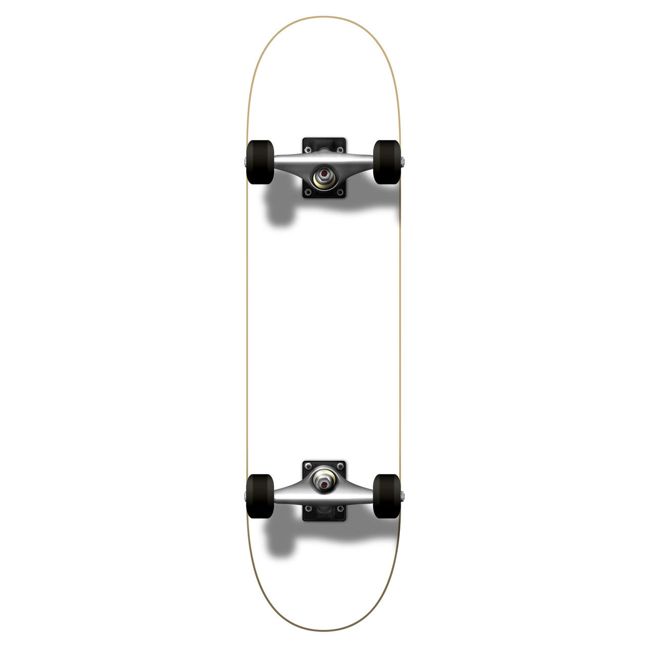 Yocaher Complete Blank Skateboard 7.75" - Painted White