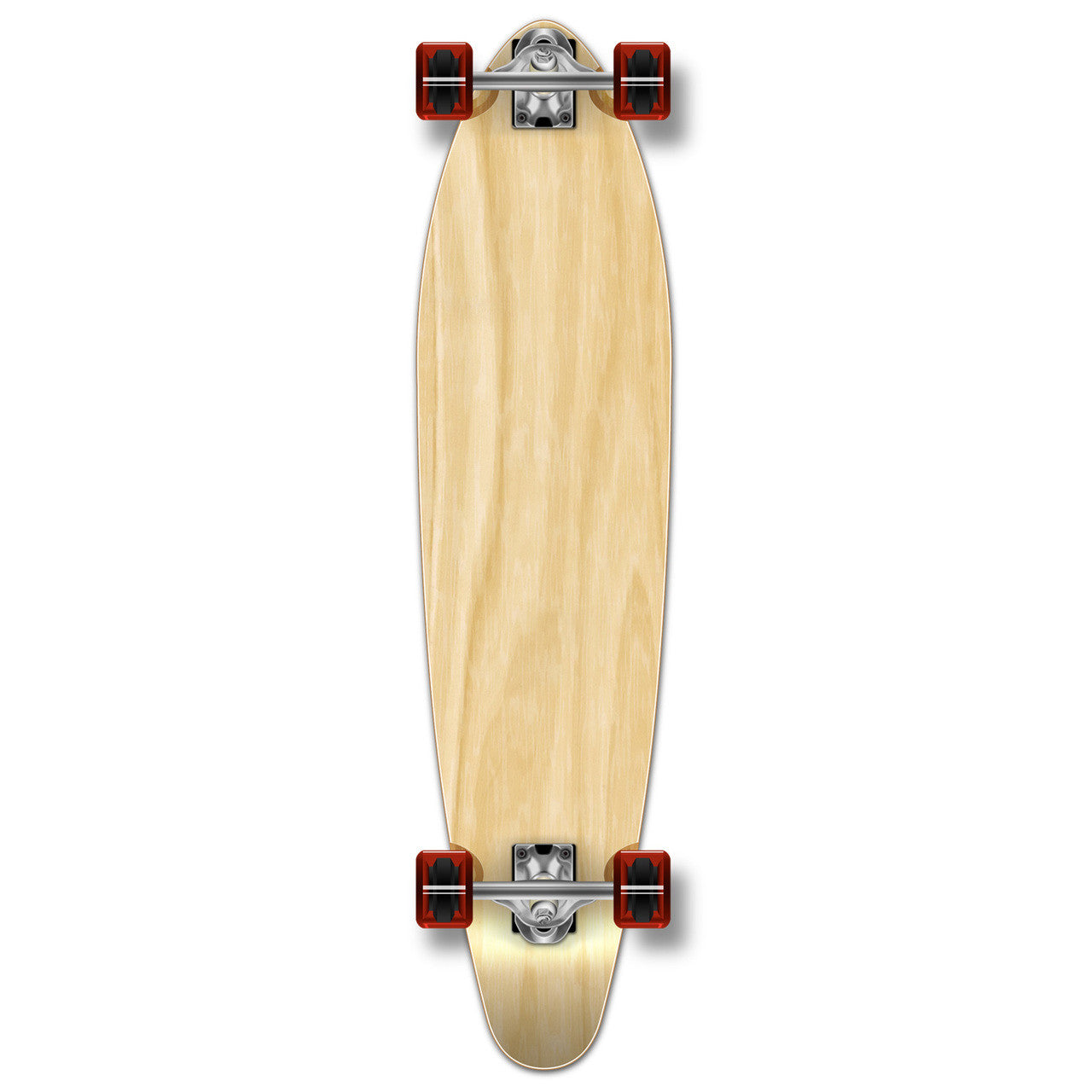 Yocaher Kicktail Longboard Complete - Natural