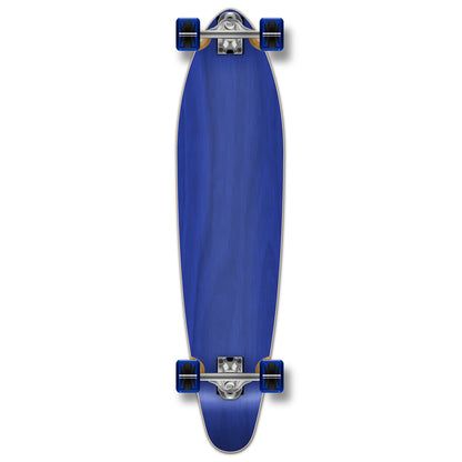 Yocaher Kicktail Longboard Complete - Stained Blue