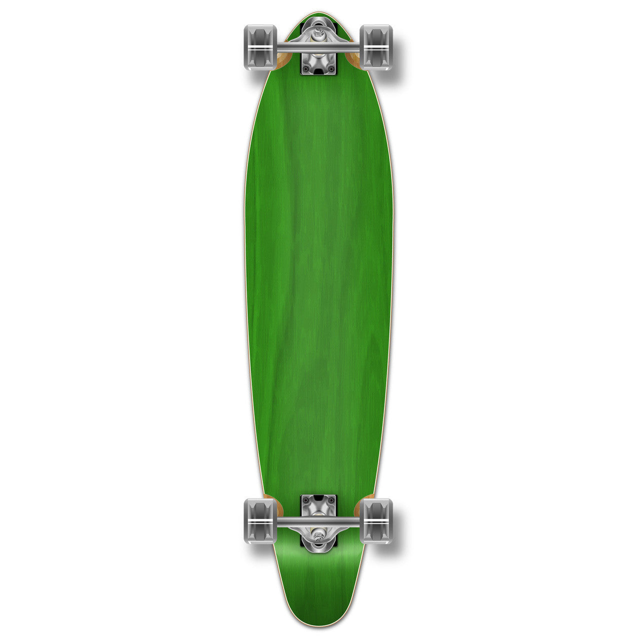 Yocaher Kicktail Longboard Complete - Stained Green