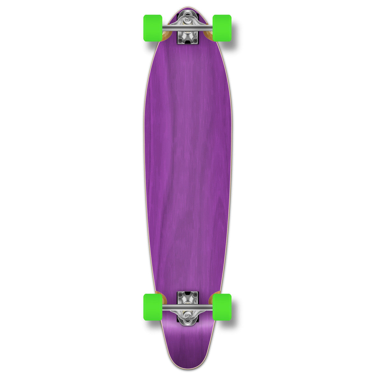 Yocaher Kicktail Longboard Complete - Stained Purple