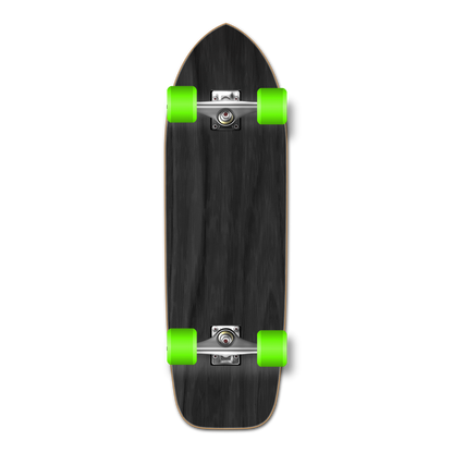 Yocaher Old School Longboard Complete - Stained Black