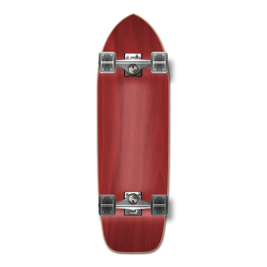 Yocaher Old School Longboard Complete - Stained Red