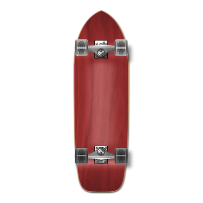 Yocaher Old School Longboard Complete - Stained Red