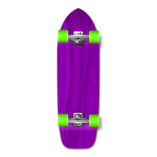 Yocaher Old School Longboard Complete - Stained Purple