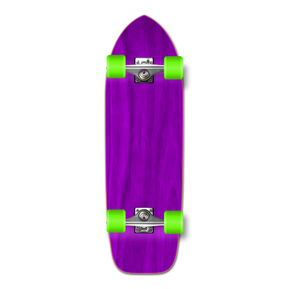 Yocaher Old School Longboard Complete - Stained Purple