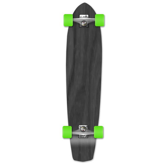 Yocaher Slimkick Longboard Complete - Stained Black
