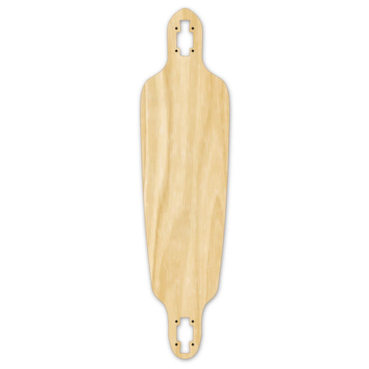 Yocaher Drop Through Longboard Deck - Natural