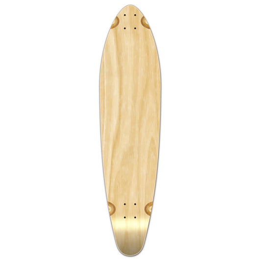 Yocaher Kicktail Longboard Deck - Natural