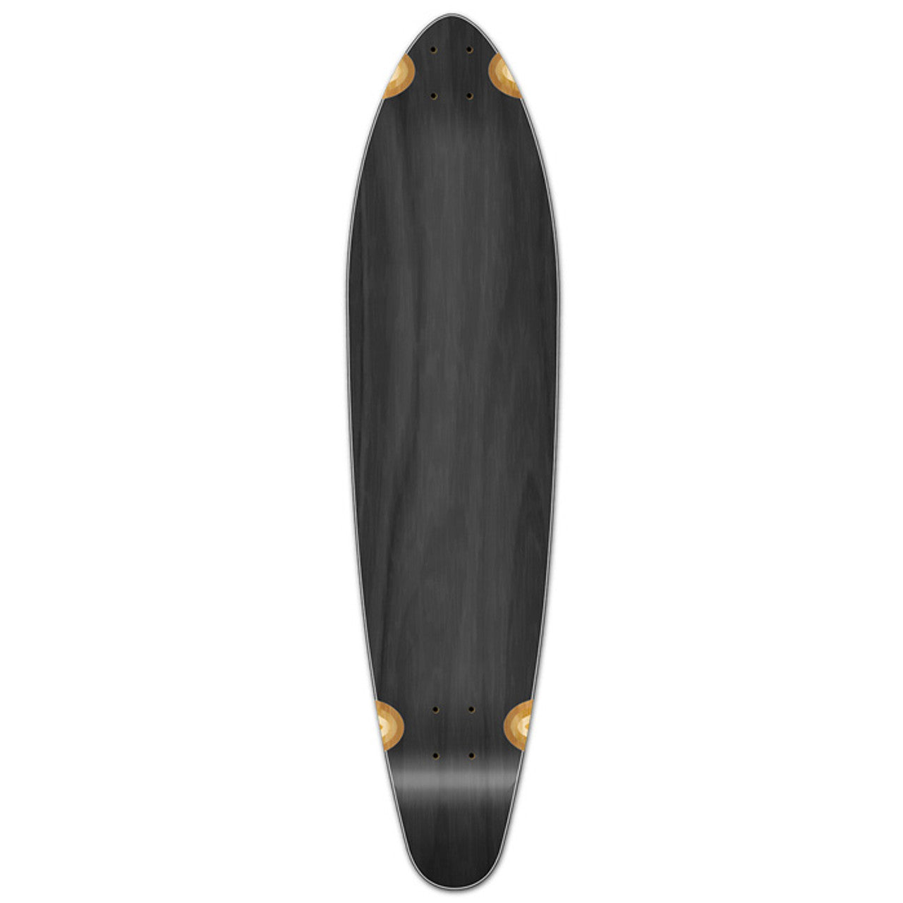 Yocaher Kicktail Longboard Deck - Stained Black