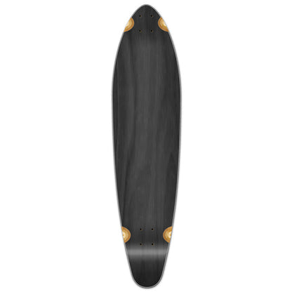 Yocaher Kicktail Longboard Deck - Stained Black