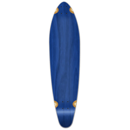 Yocaher Kicktail Longboard Deck - Checker Blue