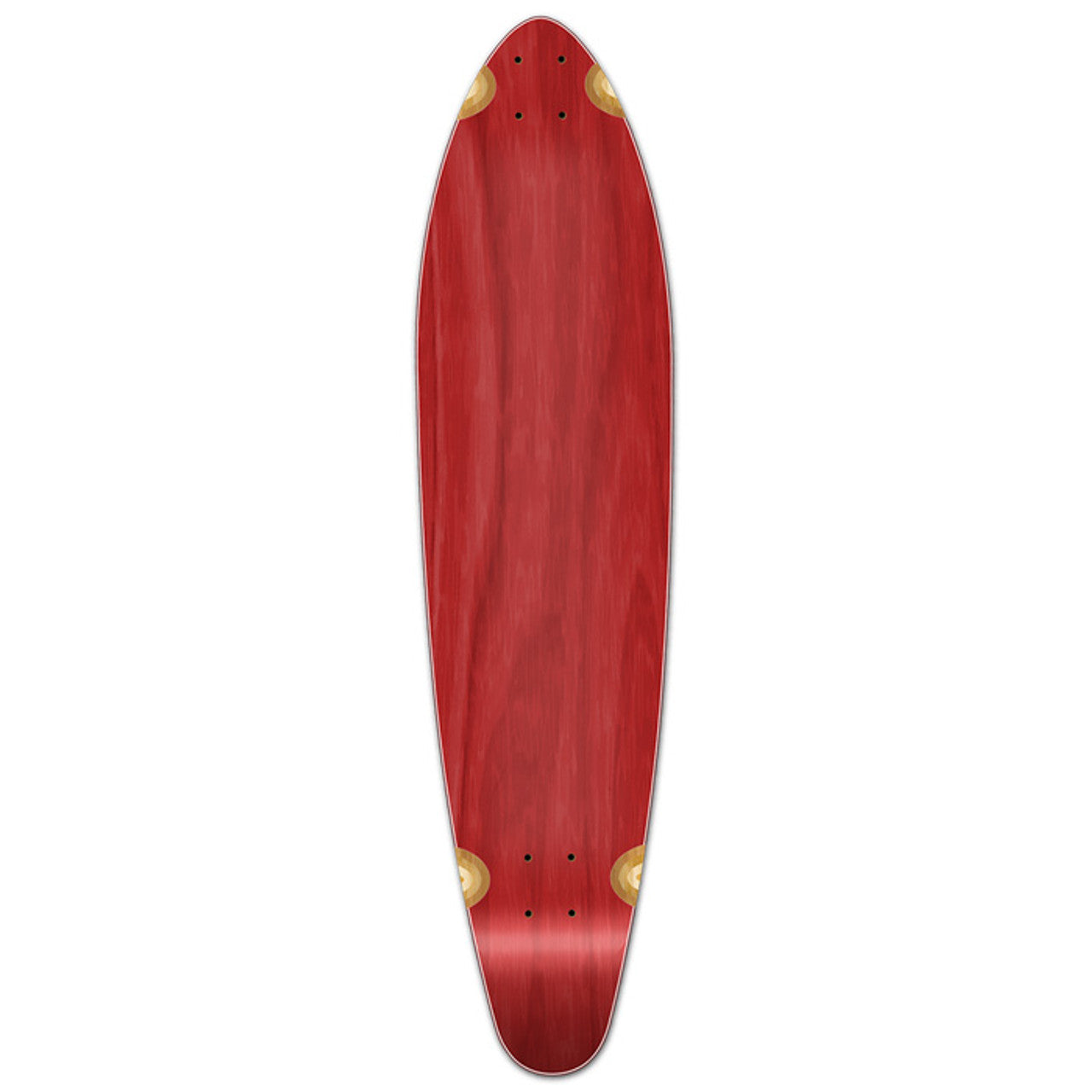 Yocaher Kicktail Longboard Deck - Stained Red