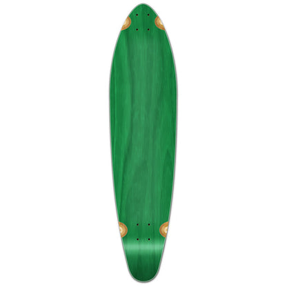 Yocaher Kicktail Longboard Deck - Stained Green